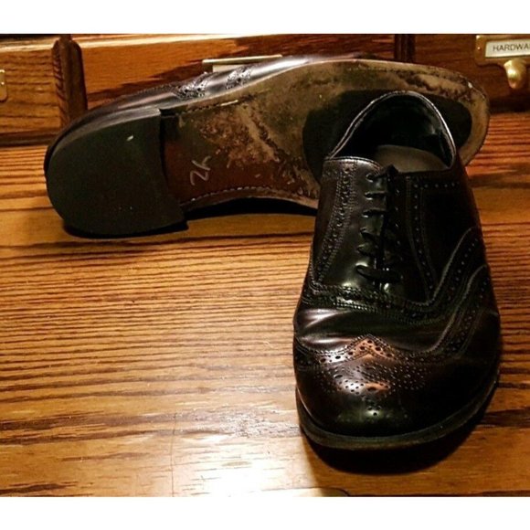 Florsheim Lexington Men's 20381 Black Leather Wingtip Oxfords 9.5 D - Picture 11 of 12